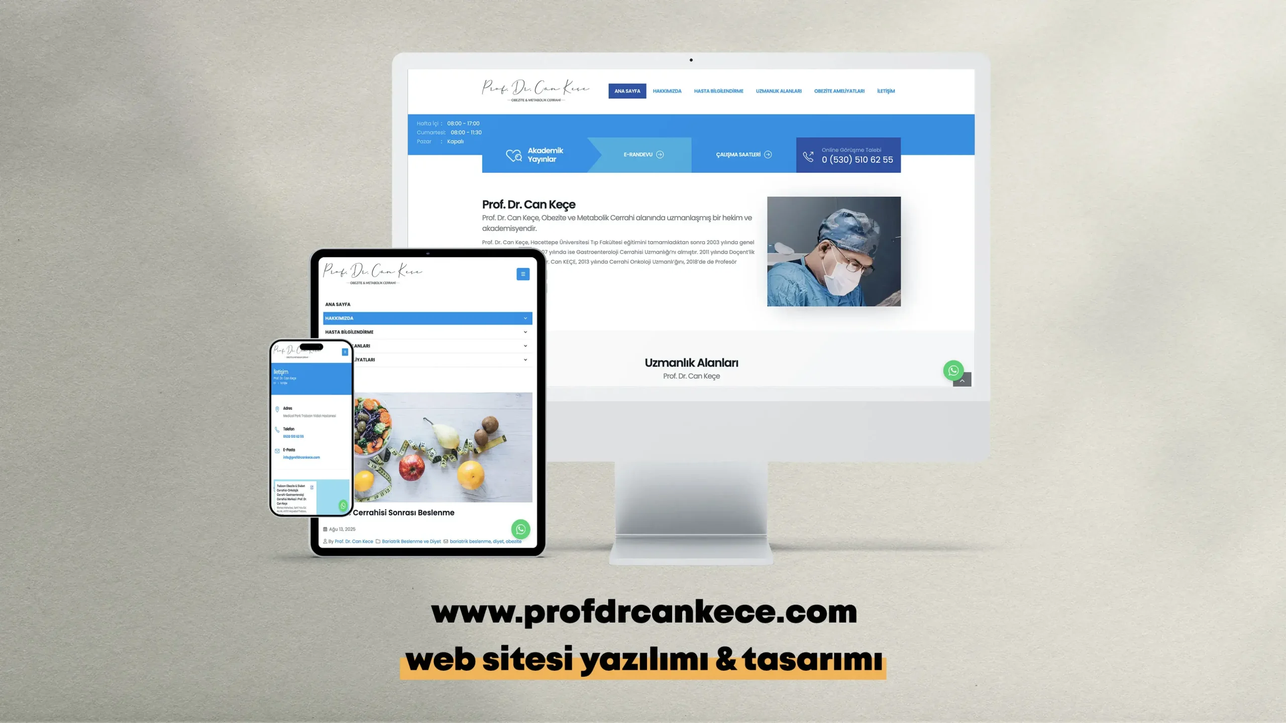 Prof. Dr. Can Keçe Kurumsal Web Sitesi