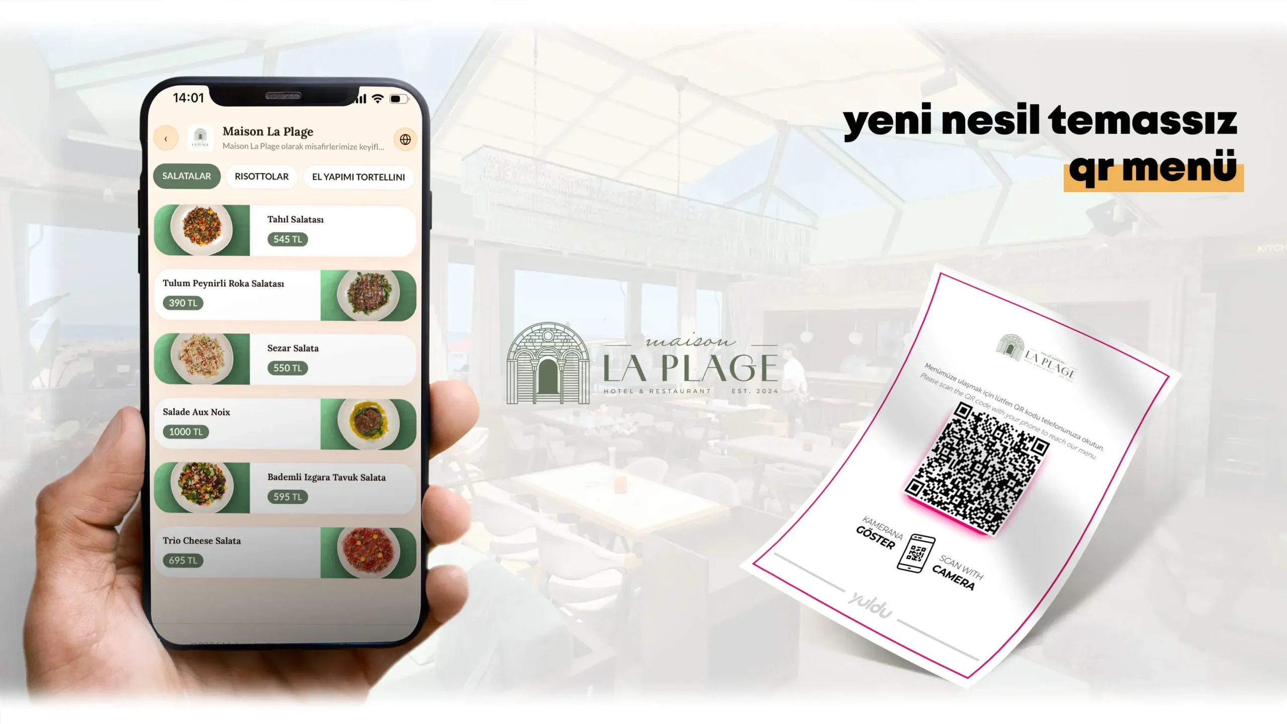 Maison La Plage QR Menü Tasarımı ve Dijital Menü Altyapısı